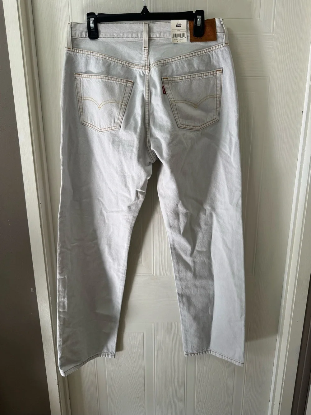 Levi's White Men's Straight Jeans - 501 Fit